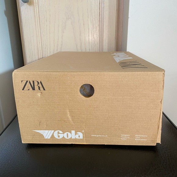 Zara x Gola Collaboration High Top Sneakers - Towel Interior, Leather Size US 6 - Picture 13 of 14